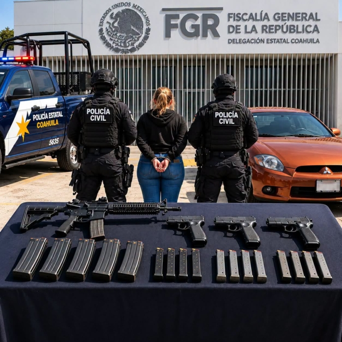 Detiene PCC a ciudadana estadounidense con arsenal en Piedras Negras