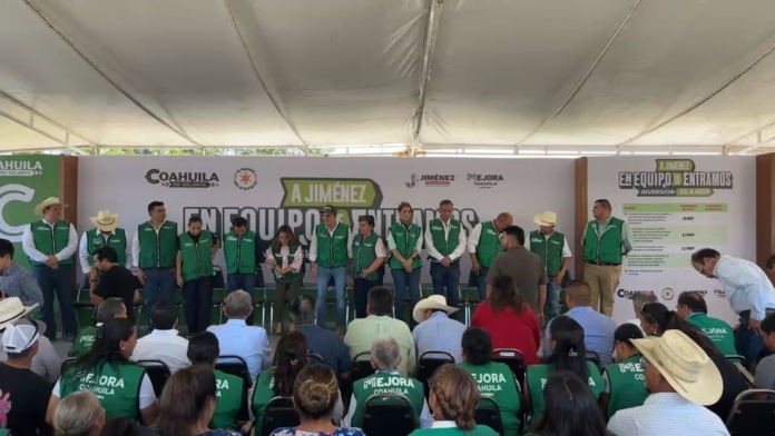 Arranca Manolo Jiménez “En Equipo le Entramos” en Jiménez con bombeo solar y filtración de agua en la presa San Miguel