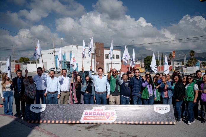 Arranca Javier Díaz obras viales y deportivas en la Saltillo 2000