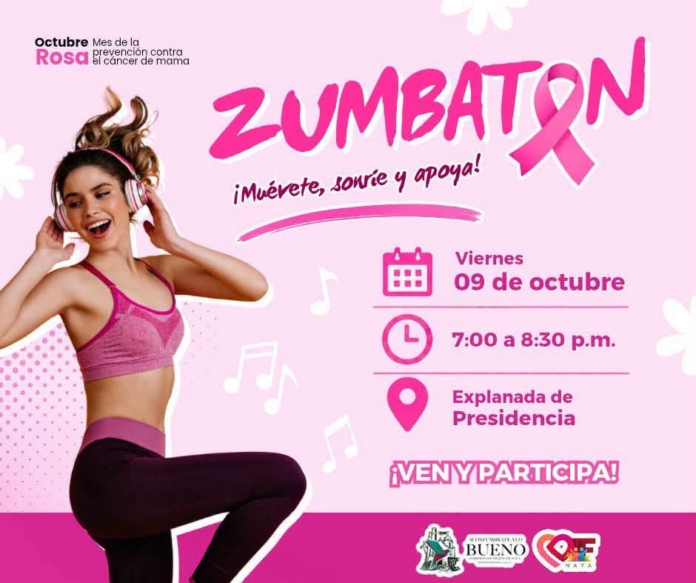 Nava invita al Zumbatón en el marco de Octubre Rosa