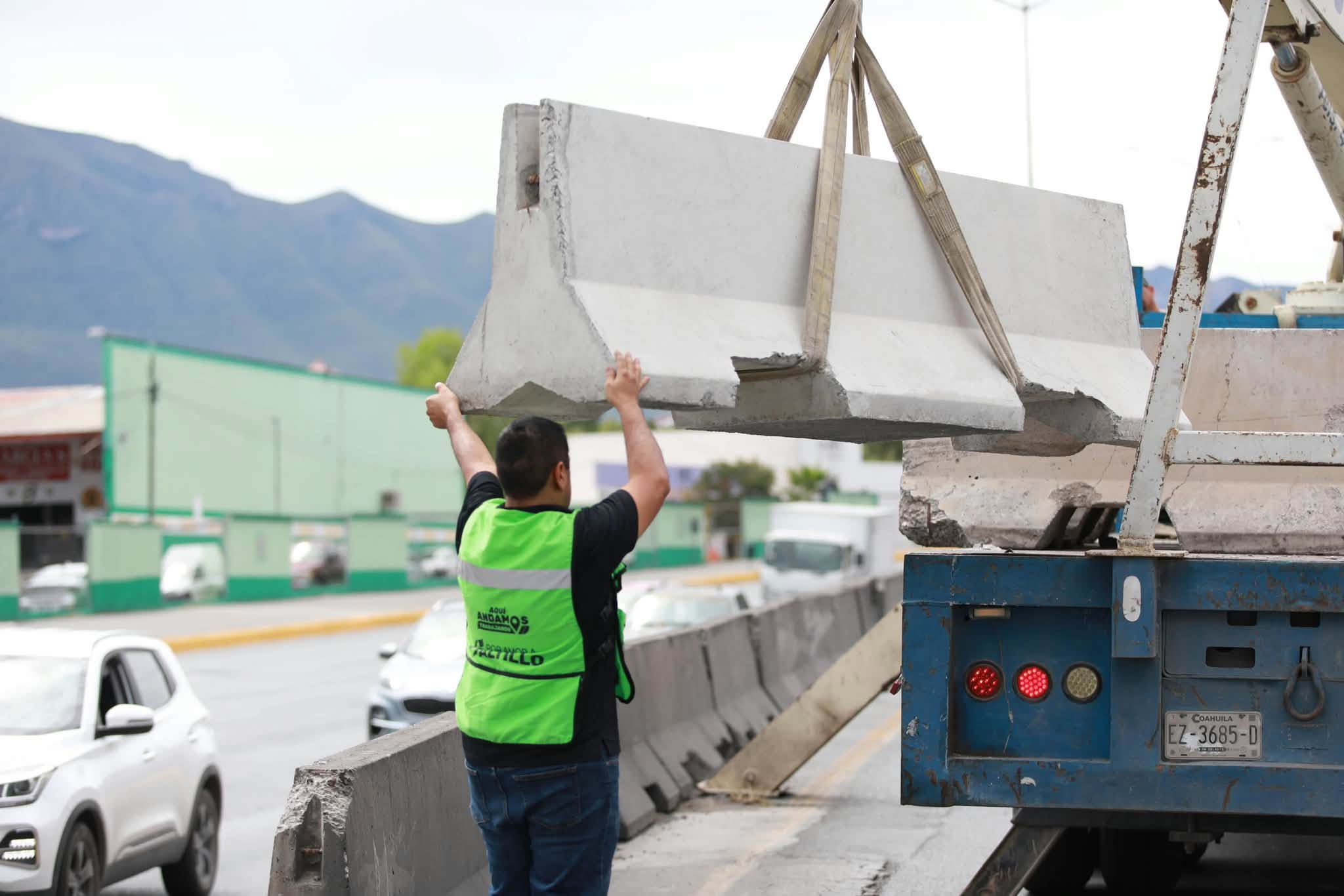 Va Javier Díaz con todo; rehabilita muros de contención en vialidades clave